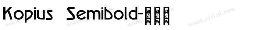 Kopius   Semibold字体转换
